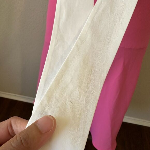 REISS Cheyenne Back-Cutout Midi Dress Bow Tie in Pink/White - Picture 12 of 16